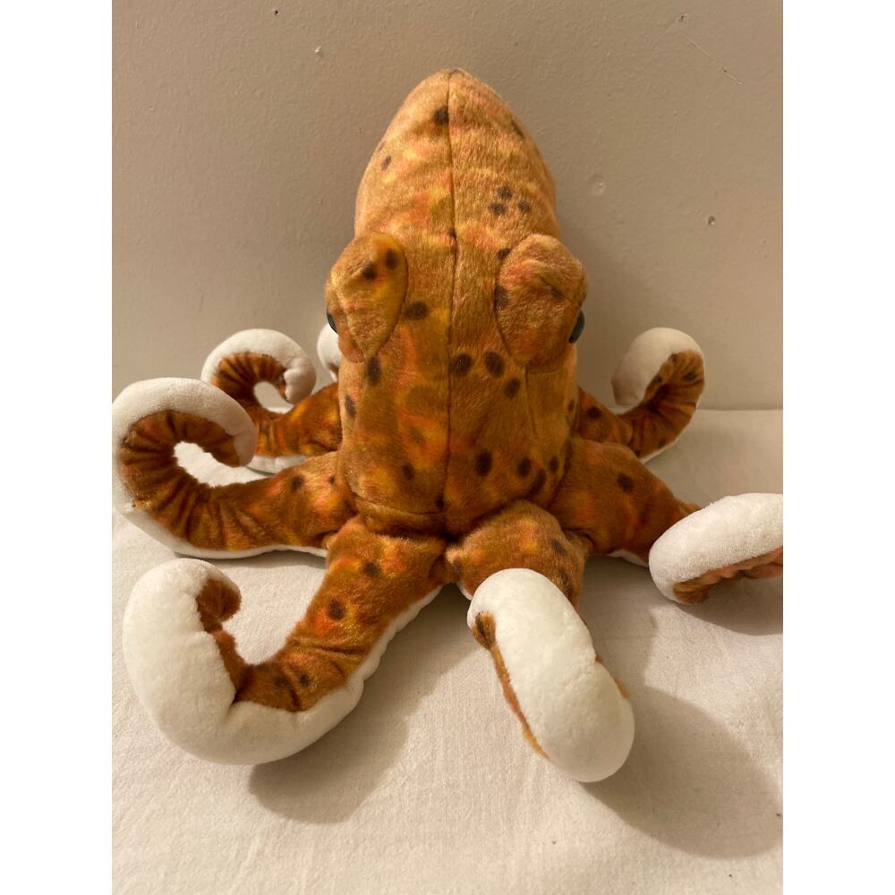 Wild Republic Octopus Plush Brown Speckled 12" Stuffed Animal‎ Ocean Toy